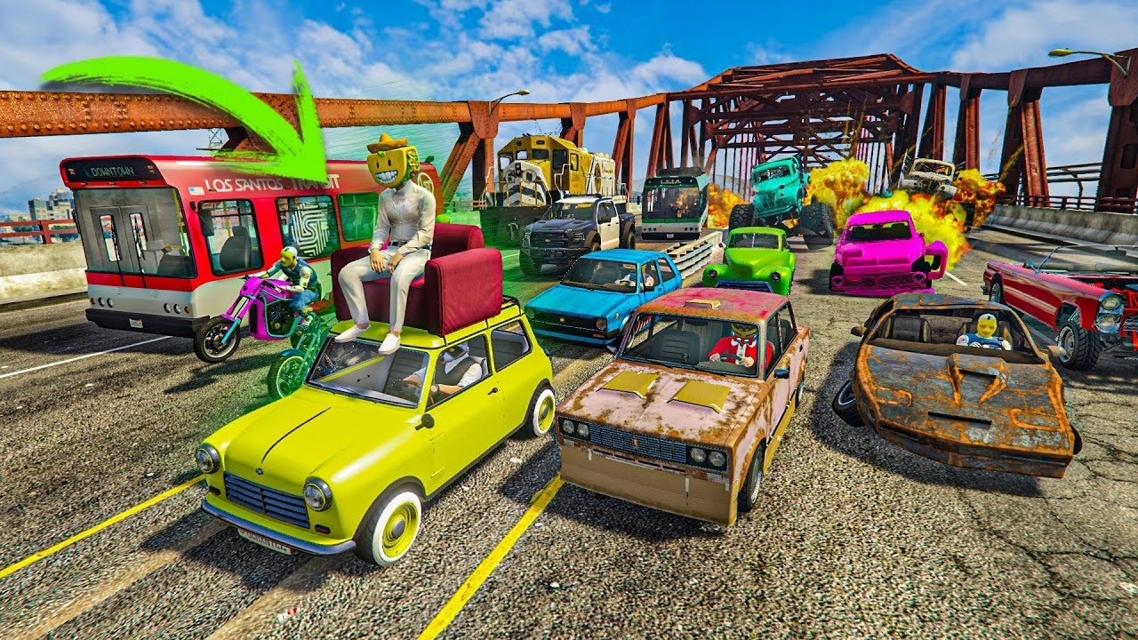 EL ÚLTIMO EXPLOTA CON COCHES ALEATORIOS! NADA TIENE SENTIDO!! - GTA 5 ONLINE