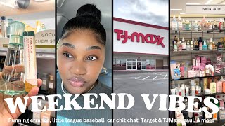 VLOG | running errands, family time, car chit chat, TJ Maxx skincare finds, Target haul, & more..