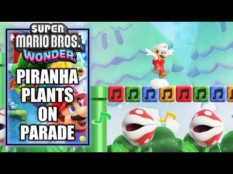 Super Mario Bros Wonder – Piranha Plants on Parade - 100% All Wonder Seeds, Flower Coins & Flag