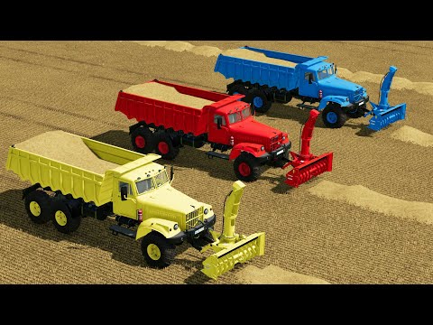 COLORS & TRUCKS ! OLD TRUCKS WORKING FOR FARMING ! STRAW , TRANSPORT , CHAFF ! Farming Simulator 22