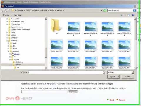 DotNetNuke Tutorial - How to upload a new module to a site - Video #16