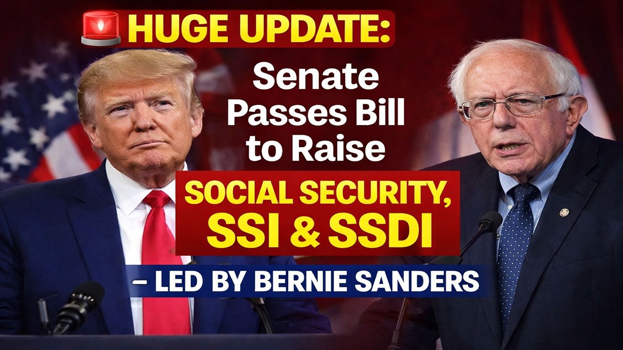 🚨 HUGE UPDATE: Senate Passes Bill to Raise Social Security, SSI & SSDI – Led by Bernie Sanders