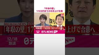 【速報】「年収の壁」178万円までの引き上げ合意  自民党と国民民主党  関係者「総理が政治判断をした」  #shorts