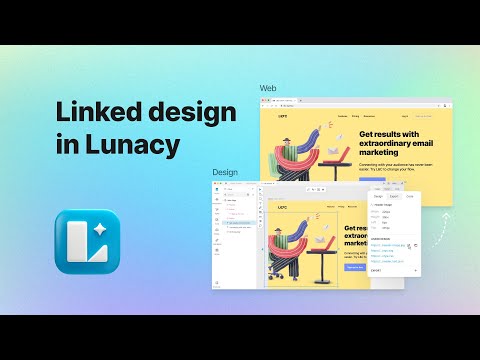 Updating live web pages right from Lunacy. Linked design. How it works.