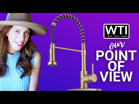 WEWE Brushed Gold Kitchen Faucets - WTI product video review