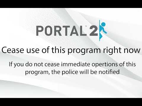 PORTAL 2 anti piracy screen