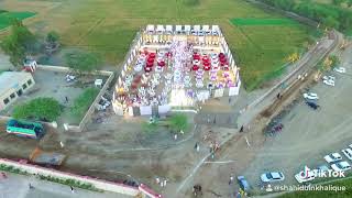 Air view of marriage decoration