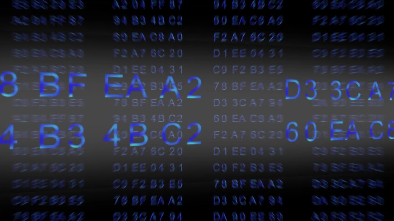 Hexadecimal Code - Data flow - blue