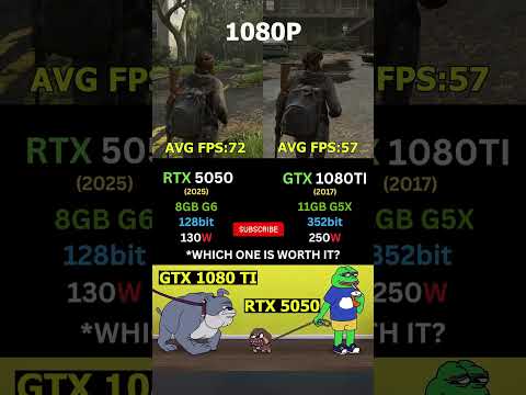 GTX 1080 TI vs RTX 5050 – Can Old Legends Beat New GPUS? #pcgaming #shorts