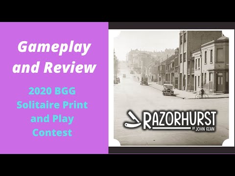 Razorhurst review (2020 Solitaire PnP Game Design Contest version)