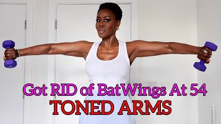 HOW I GOT LONG LEAN & TONED ARMS AT 54! GOODBYE BATWINGS! | TONED ARMS WORKOUT WEIGHTS 🏋🏿‍♀️ FUMIFIT