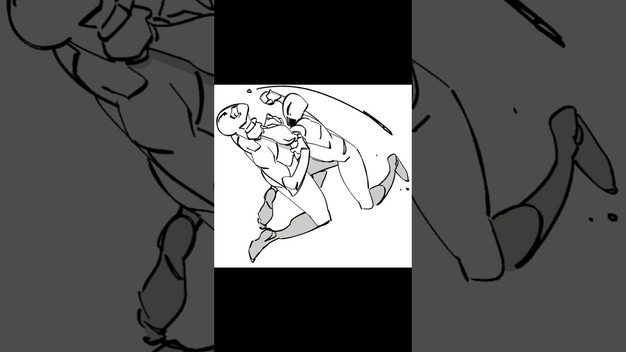 Fighting Pose Timelapse!  #figuredrawing #digitalsketch #posereference