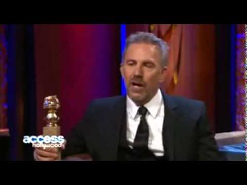 Backstage Golden Globe 2013 - Kevin Costner on his win " It´s been a great year"