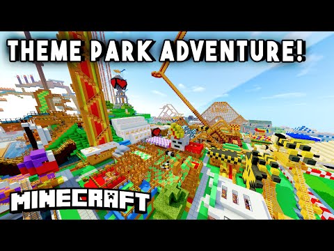 Twiistz - Minecraft Maps - THEME PARK ADVENTURE [Ep1] (Rollercoasters, Mazes, Hunted Houses & more!)