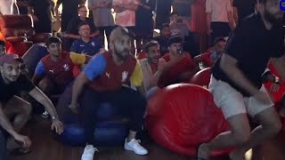 RCB Team & Virat Kohli watching Mumbai vs Delhi match | RCB team PLAYERS CELEBRATION | IPL PLAY OFF