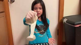 How do you take off your dirty science gloves?