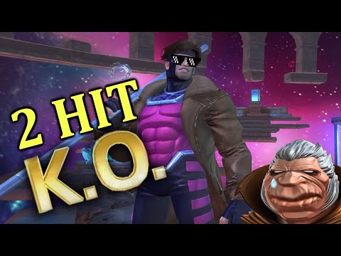 Gambit pokes The Collector with a Stick and he just dies