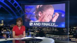 ITV News (News at Ten) - Hollie Steele's meltdown during Britain's Got Talent