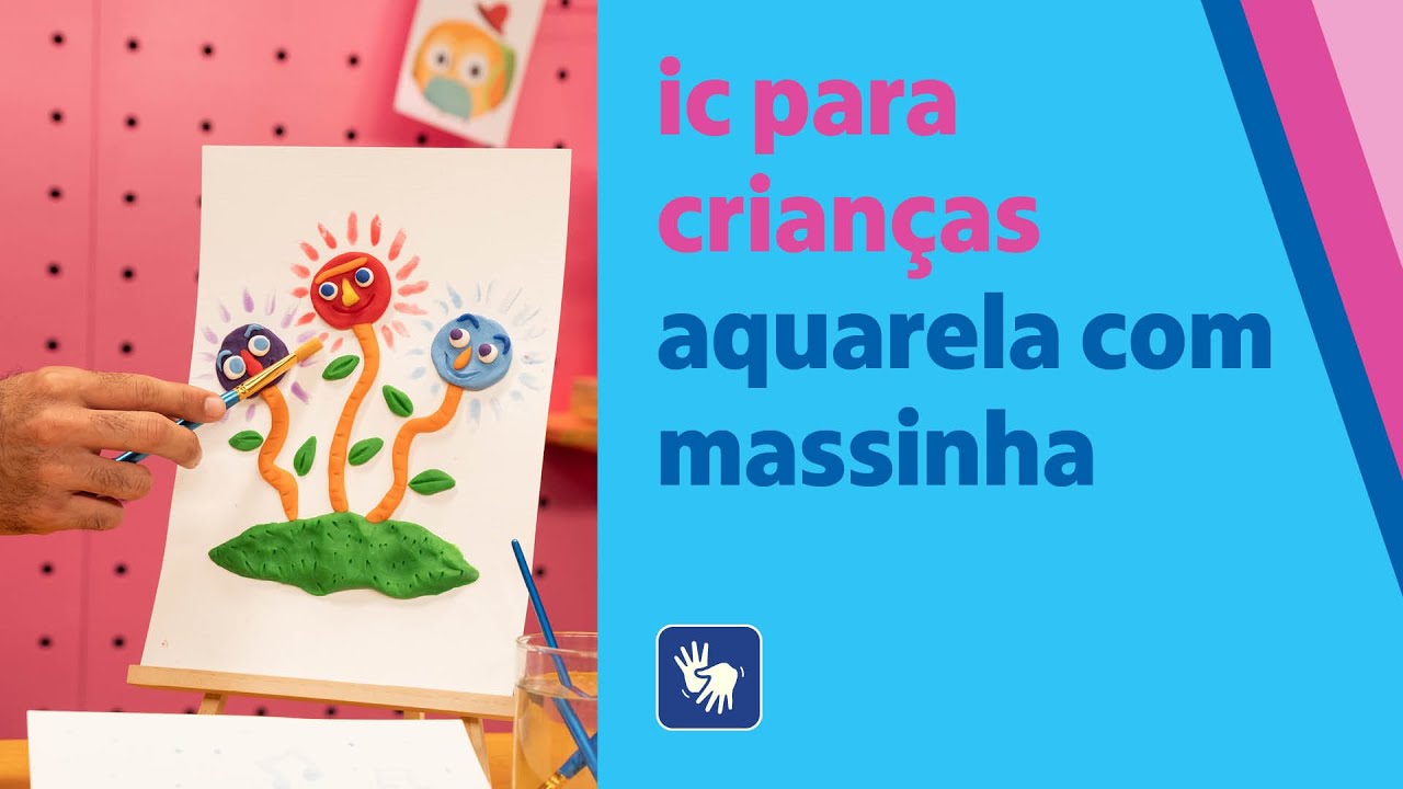 Aquarela com massinha – IC para crianças | Massinha criativa