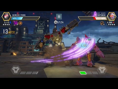 Nemesis Prime vs AM Scorponok  Transformers Forged to fight