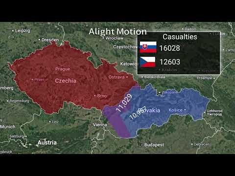 Czech Republic vs Slovakia ￼ with every day army size