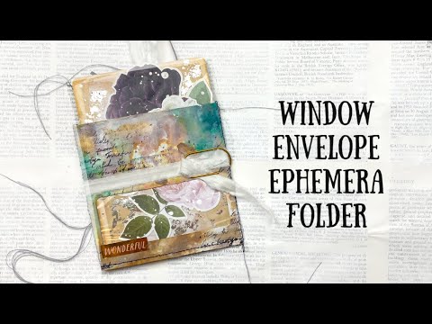 Window Envelope Upcycling | Make an Ephemera Folder Tutorial  | 🦋ShanoukiArt🦋🧿