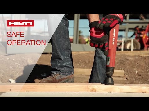 DEMO of proper techniques and tool features for the safe operation of Hilti powder-actuated systems