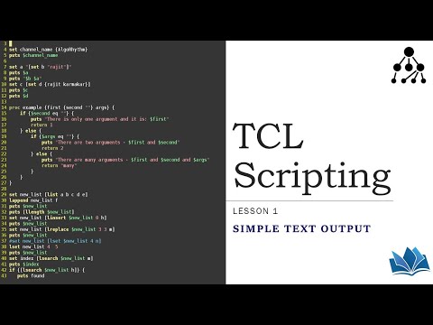 TCL Scripting | From Basic To Advanced | Lesson 1 | Printing Text Output
