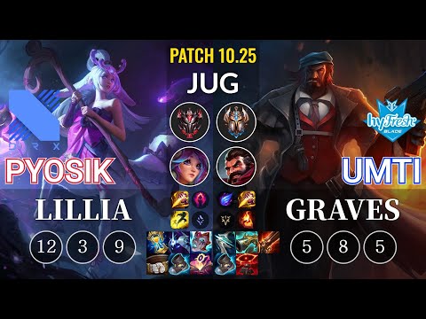 DRX Pyosik Lillia vs hyF UmTi Graves Jungle - KR Patch 10.25