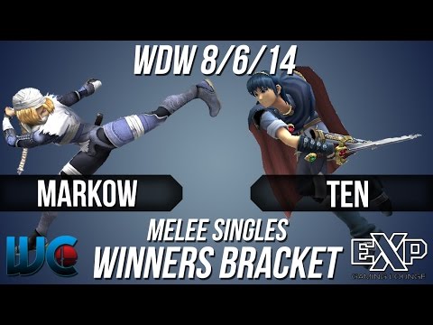 WDW 8/6/14 - Ten (Marth) vs. Markow (Sheik) Melee Singles Bracket