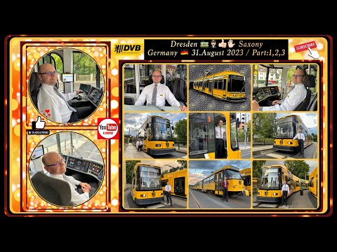 Dresden Tram line 3 with the Tram driver Eric /Part:1,2,3 / Long video version /Tramlinie 3 mit Eric