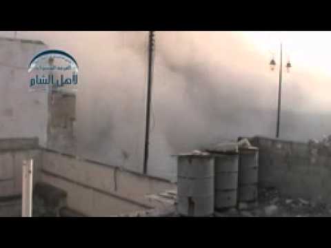 تدمير القصر العدلي بالكامل من قبل الجيش الحر في حلب من قبل الغرفة المشتركة لأهل الشام