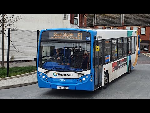 Along The Coast: Route E1 | NK11BGO/27736 - Stagecoach North East: ADL Enviro 300