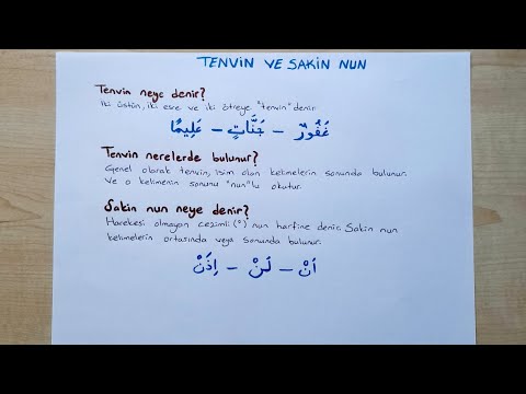 Tecvid Dersi 9 / Tenvin ve Sakin Nun