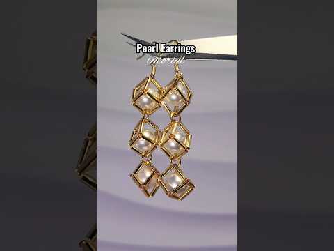 pearl earrings #preppy #tutorial #diy #beadedjewelry