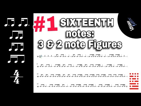 SIXTEENTH notes: 3 & 2 note figures | RHYTHM READING to improve your Skills!
