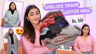 SAROJINI NAGAR WINTER HAUL Starting Rs. 50/- LIVE TRY ON !!😍 Sweaters, Cardigans, Overcoats & More!