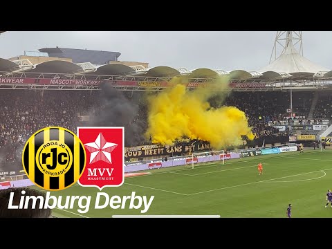 Limburg Derby | Roda Kerkrade vs. MVV Maastricht | Choreo, Pyro and last minute game winning Goal