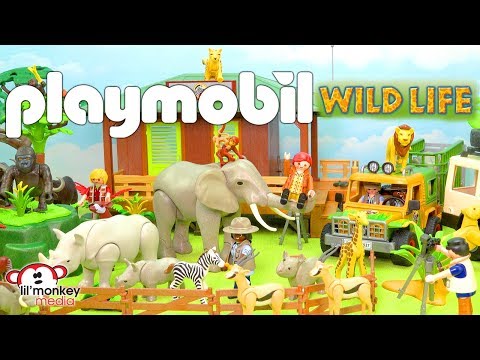 🦁 Playmobil Wild Life Collection! Build and Play!  Find out how Amazon John Ricardo gets his name! 🐵