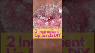 Easy Two Ingredient Lip Scrub DIY #skincare 😍