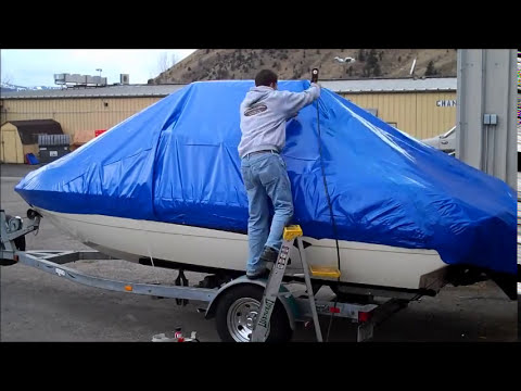How to DIY shrink wrap a boat!! Shrink wrapping for winter boat protection.