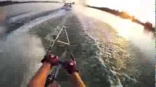 preview picture of video 'Ian waterskiing POV'