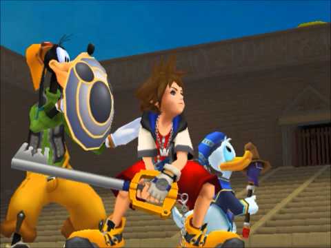 KH1 Cutscenes Part 61 - Fighting Cerberus (English)