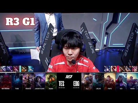 TES vs EDG - Game 1 | Round 3 LPL Summer 2023 Playoffs | Edward Gaming vs Top Esports G1