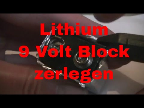 Lithium 9 Volt Block Batterie zerlegen - eflose #792