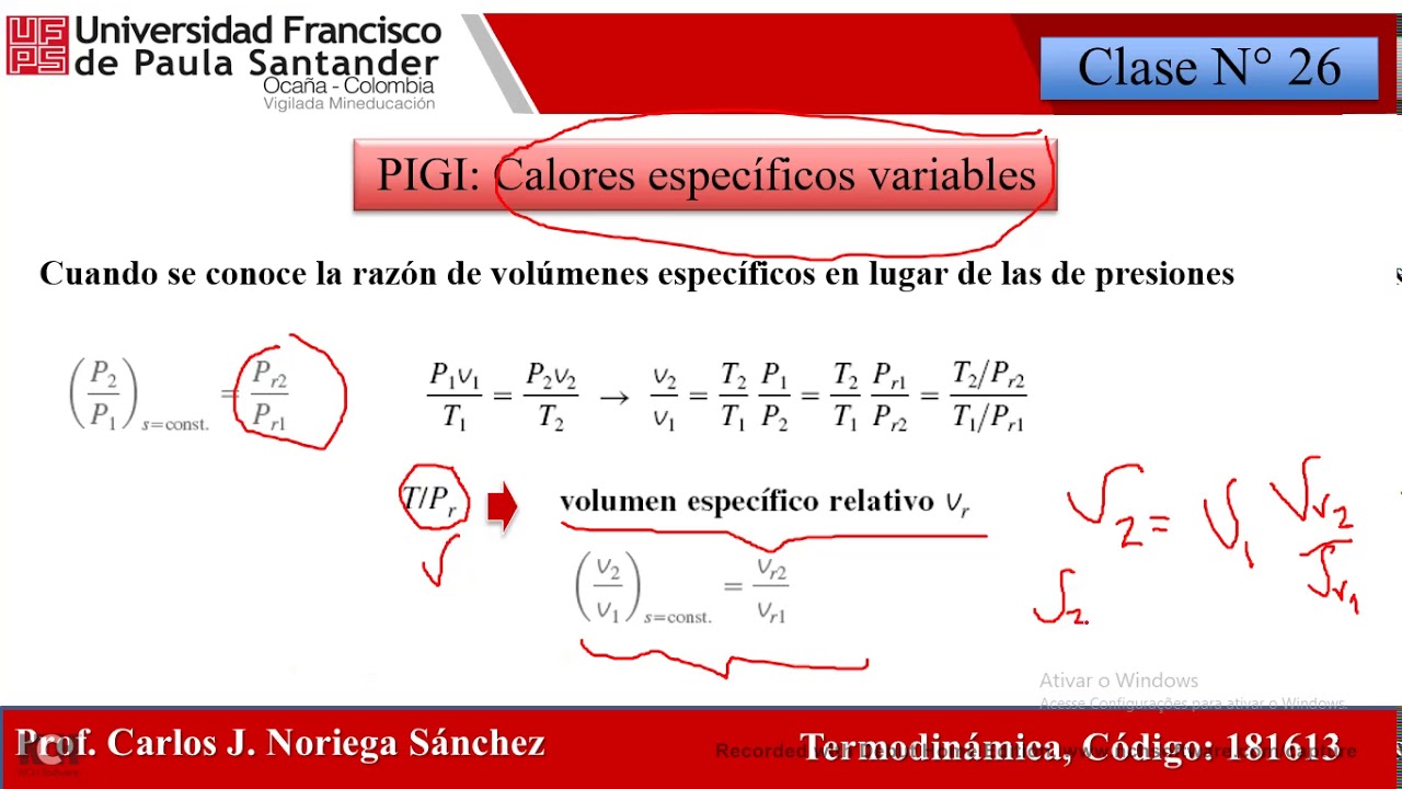 Procesos Isentrópicos en gases ideales