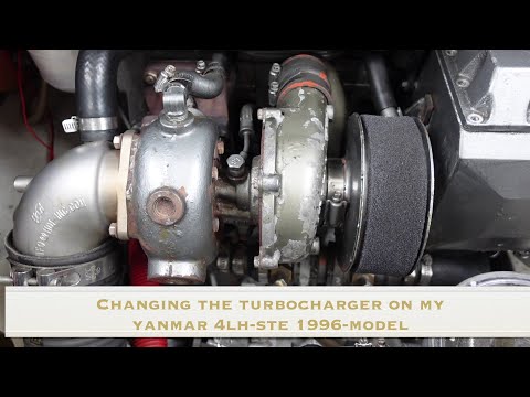 Changing turbocharger on Yanmar 4LH-STE