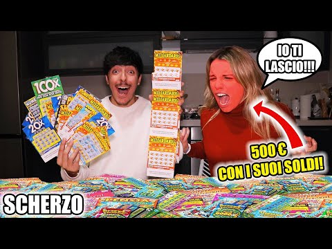 *JOKING* I SPEND 500 EUROS ON SCRATCH AND WIN WITH MY GIRLFRIEND'S MONEY! *SHE GOT FUNGAL!*