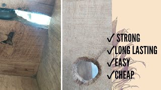 How to fill big holes on solid wood