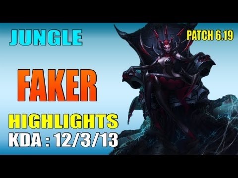 SKT Faker Elise vs Zac | Jungle NA SoloQ - Highlights